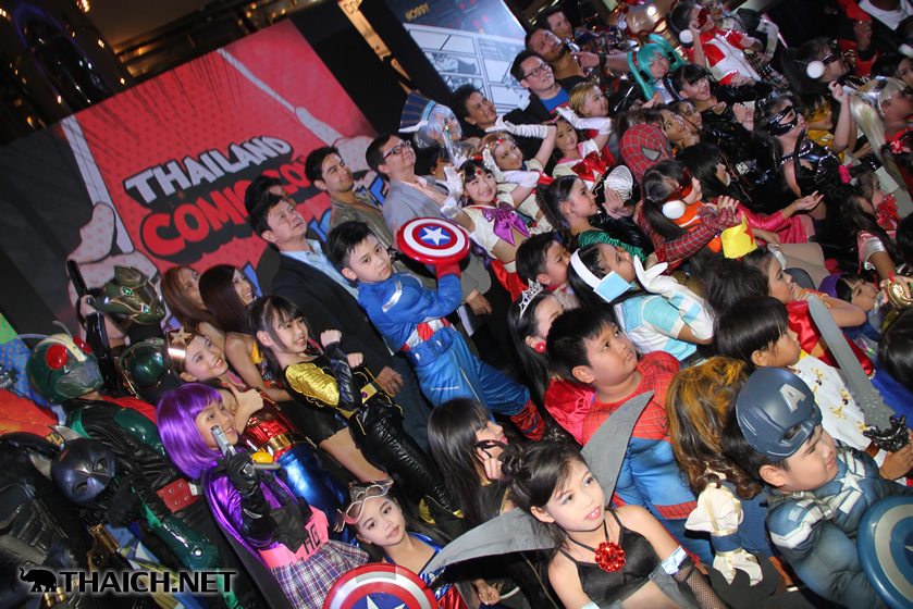 後藤洋央紀（新日本プロレス）、鷲見友美ジェナ（仮面ライダーGIRLS）が「タイランド・コミック・コン 2014」の開催をアピール