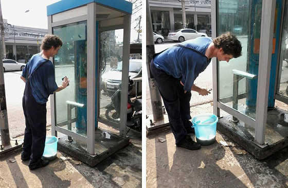 街を清掃する謎のドイツ人男性がウドンタニで発見される