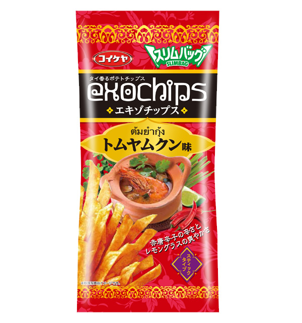 コイケヤが「スリムバッグ エキゾチップス トムヤムクン味 スティックタイプ」を日本全国で2015年7月6日発売