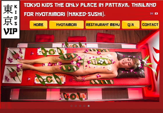 タイ・パタヤビーチの女体盛り寿司店に批判集中 タイ・パタヤビーチの女体盛り寿司店に批判集中