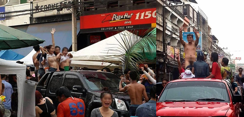 タイ正月にオッパイを丸出しのニューハーフが謝罪と罰金【ネットの話題】