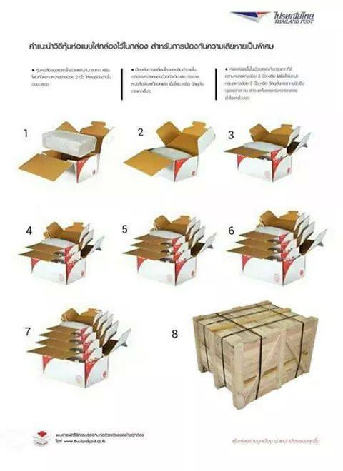 タイの郵便局が多重梱包を推奨！「これなら壊れません」