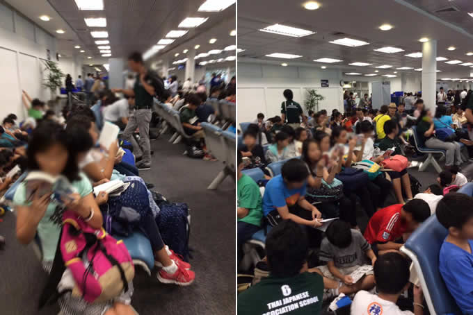 チェンマイ空港での日本の小学生たちの読書姿にタイ人驚愕
