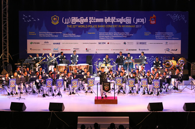 ミャンマー警察音楽隊コンサート（ミャンマー2017）