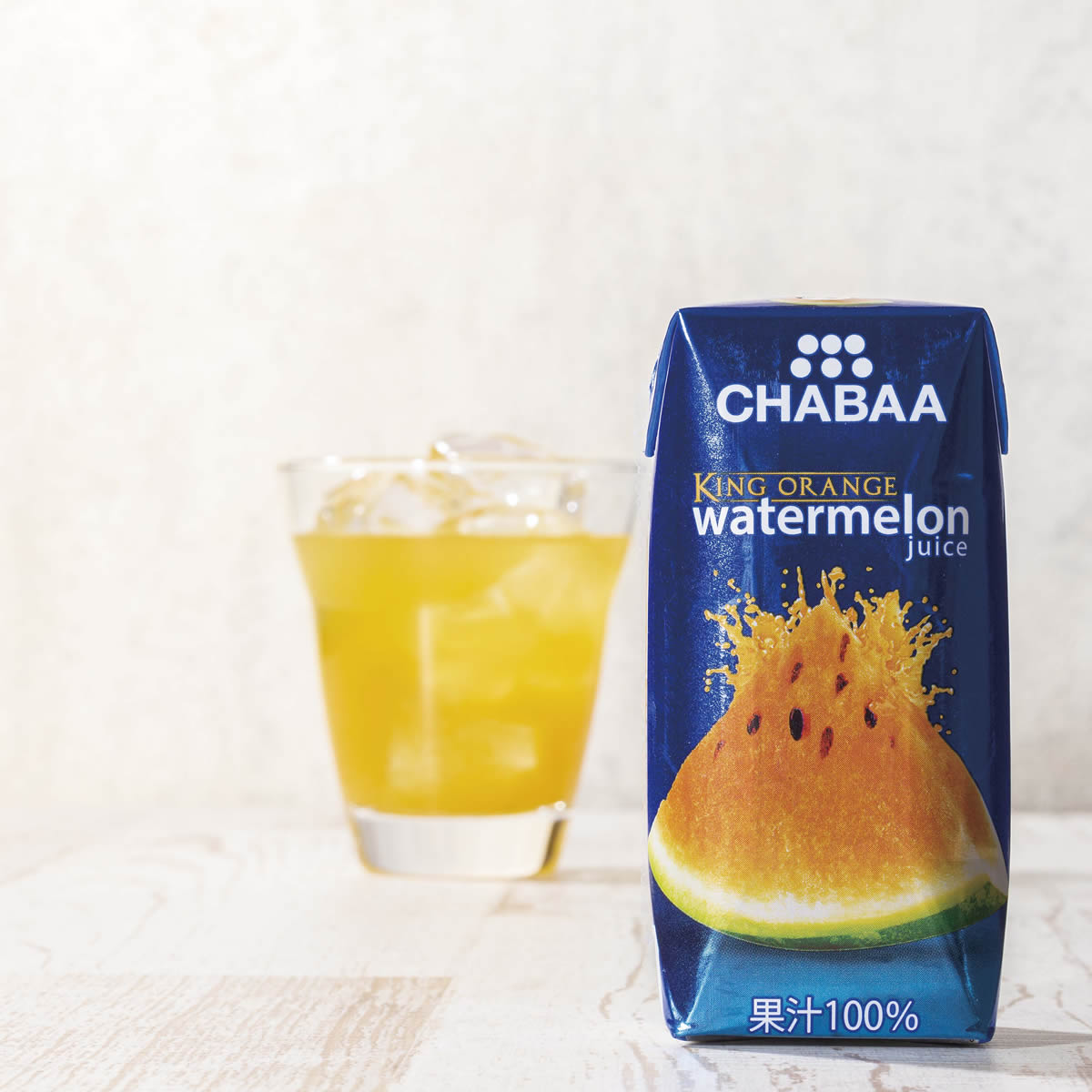 CHABAA 果汁100％ キングオレンジウォーターメロンジュース