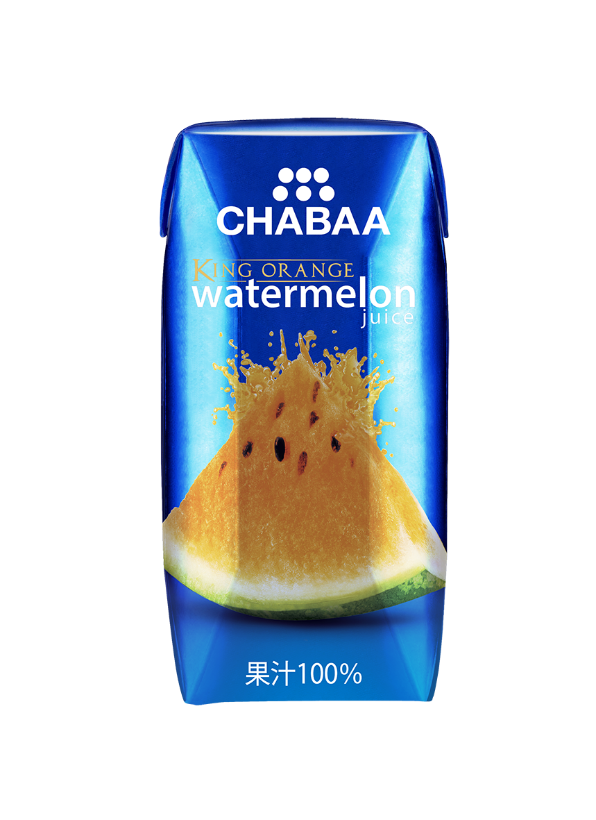 タイ発オレンジ色のスイカ Chabaa 果汁100 キングオレンジウォーターメロンジュース 180ml 新発売 タイランドハイパーリンクス Thai Hyper