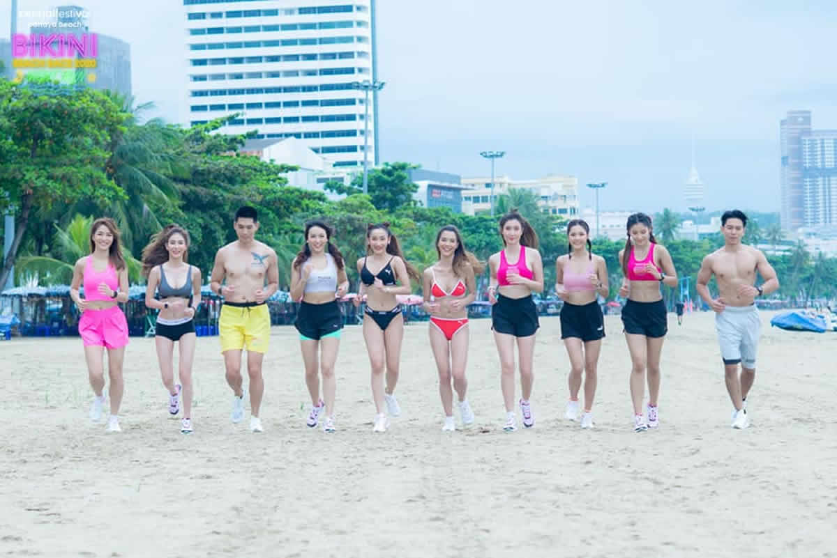パタヤビーチで夜のセクシーランニング Bikini Night Run 開催 アフターパーティーも タイランドハイパーリンクス Thai Hyper