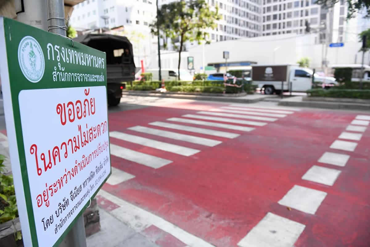 バンコクの横断歩道100ヶ所に信号を設置する予定