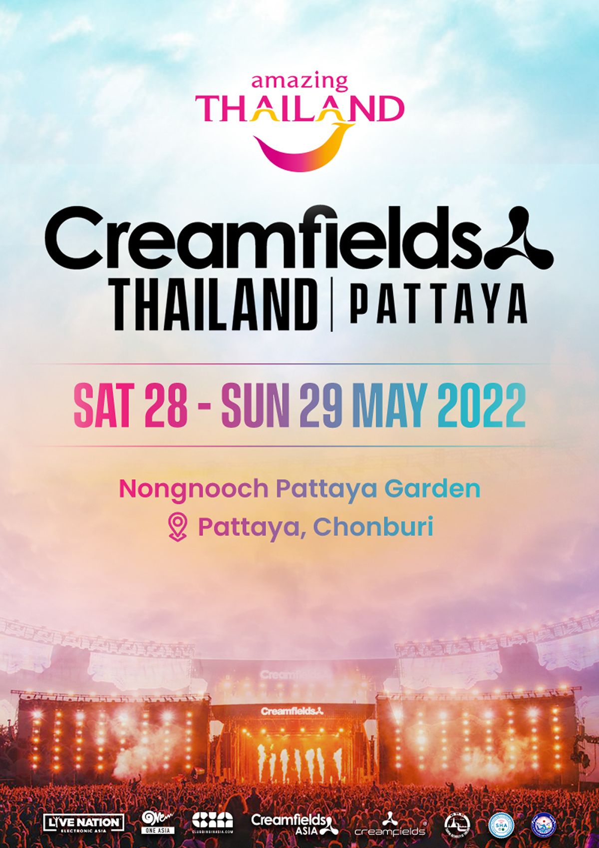 パタヤでEDMフェス「Creamfields Thailland 2022」25月28日(土)～29日(日)開催