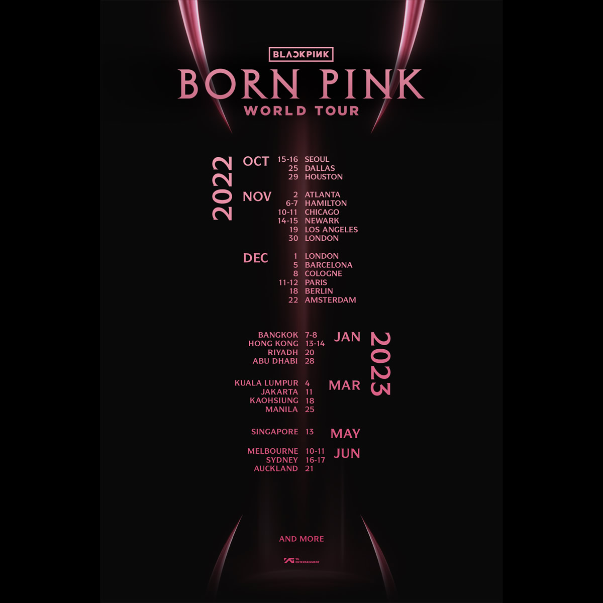 BLACKPINKワールドツアー「BORN PINK」バンコク公演が2023年1月7日・8日開催