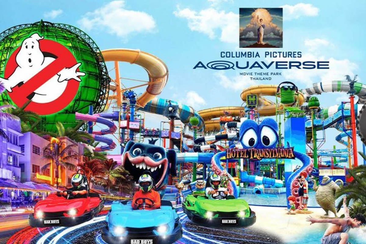 パタヤ近郊でコロンビア映画のウォーターパーク「アクアバース」が2022年10月12日オープン