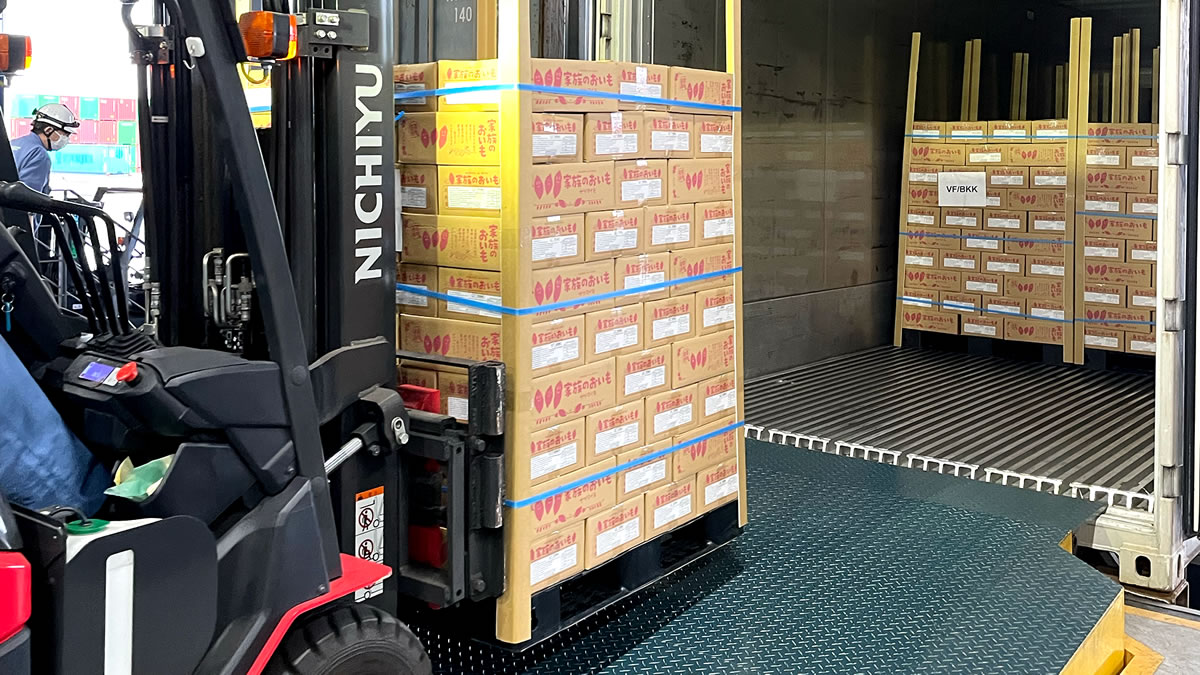 静岡県の清水港から初めてタイ向けサツマイモ輸出 静岡県の清水港から初めてタイ向けサツマイモ輸出