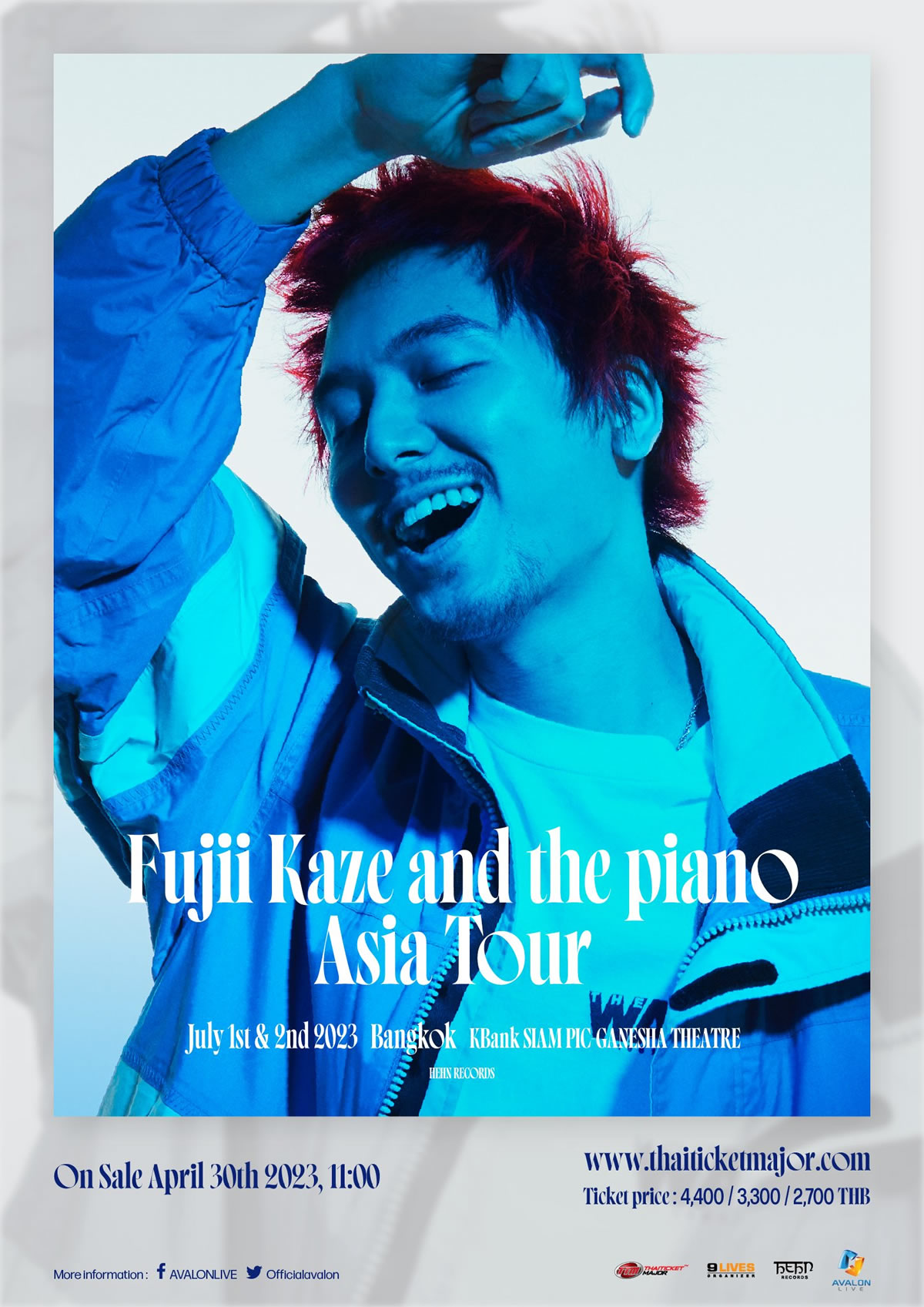 藤井風、タイ・バンコク公演は2023年7月1日・2日 KBank SIAM PIC-GANESHA THEATRE