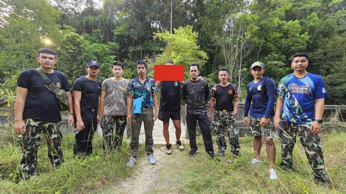 パンガン島で迷子、カオラのジャングルで外国人男性を保護