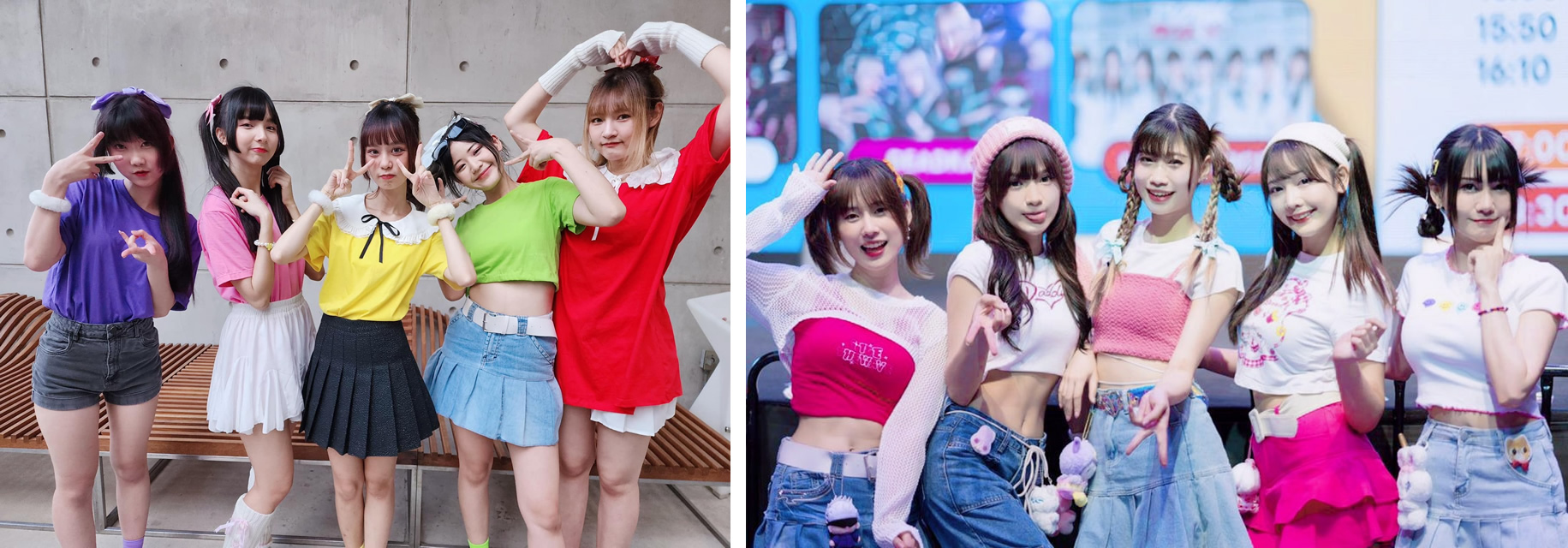 Siamdol所属のSumomo（左）とEuphoni☆（右） 