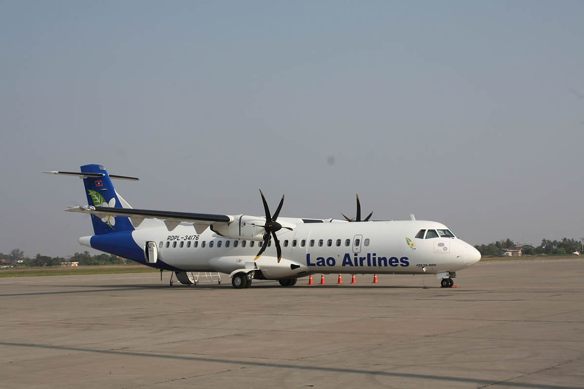 Lao Airlines ATR72-500 at Wattay International Airport, Vientiane
